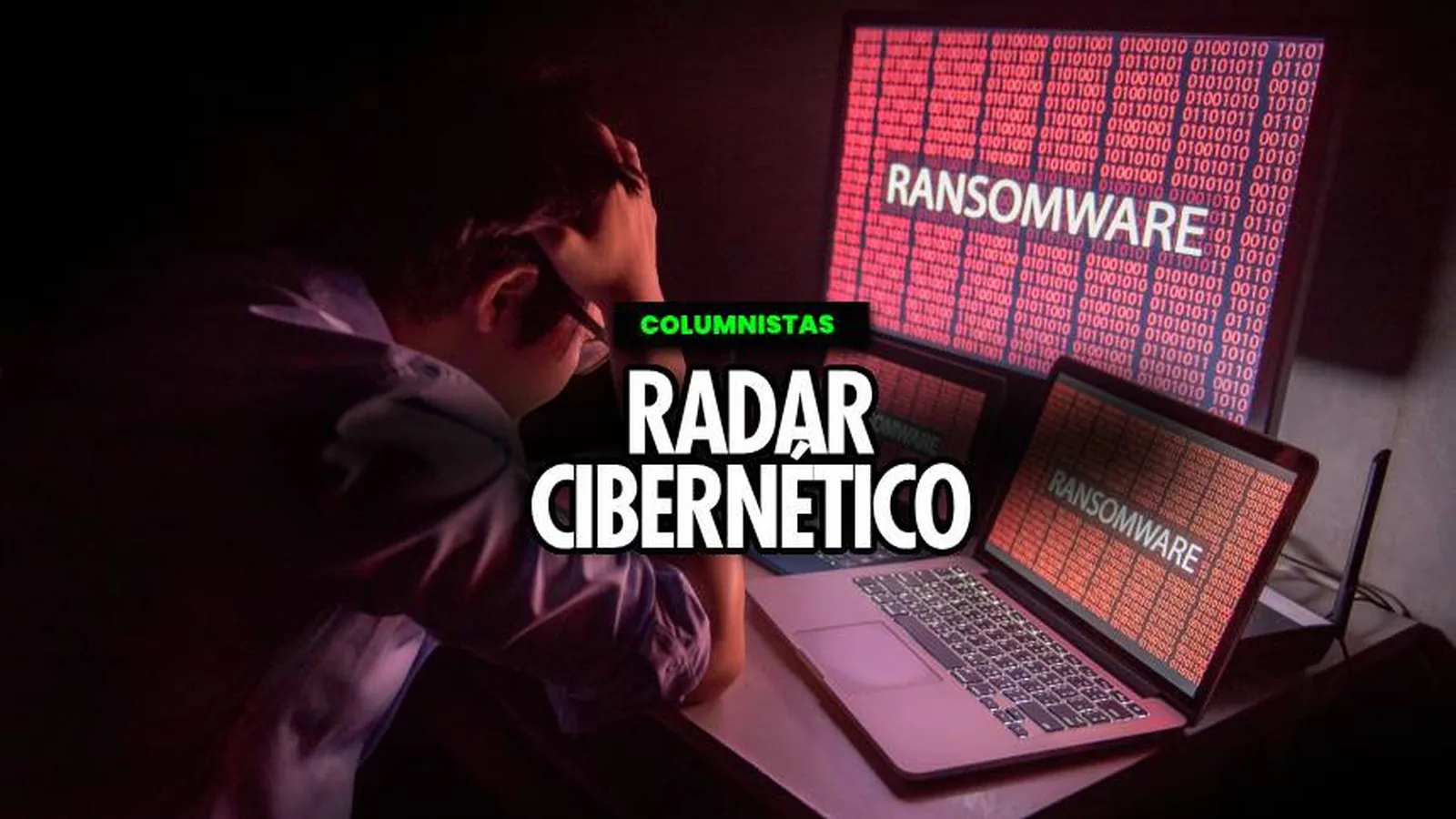 Ilustración original de «El ransomware descubrió la corbata» en Caraota Digital · Radar Cibernético