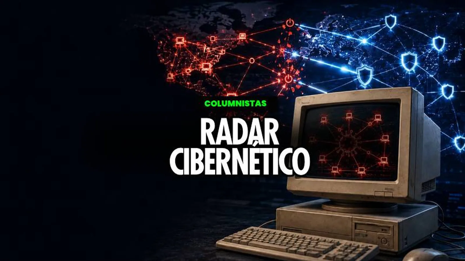 Ilustración original de «El virus que sobrevivió al futuro» en Caraota Digital · Radar Cibernético